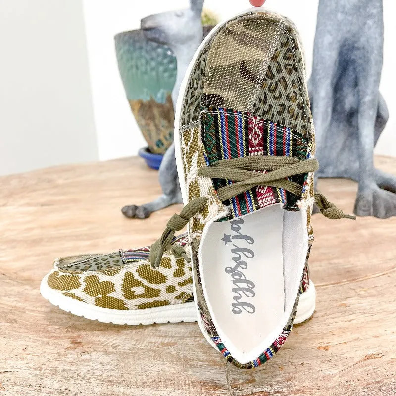 Gypsy Jazz Khaki Electric Slip on Sneaker- Final Sale