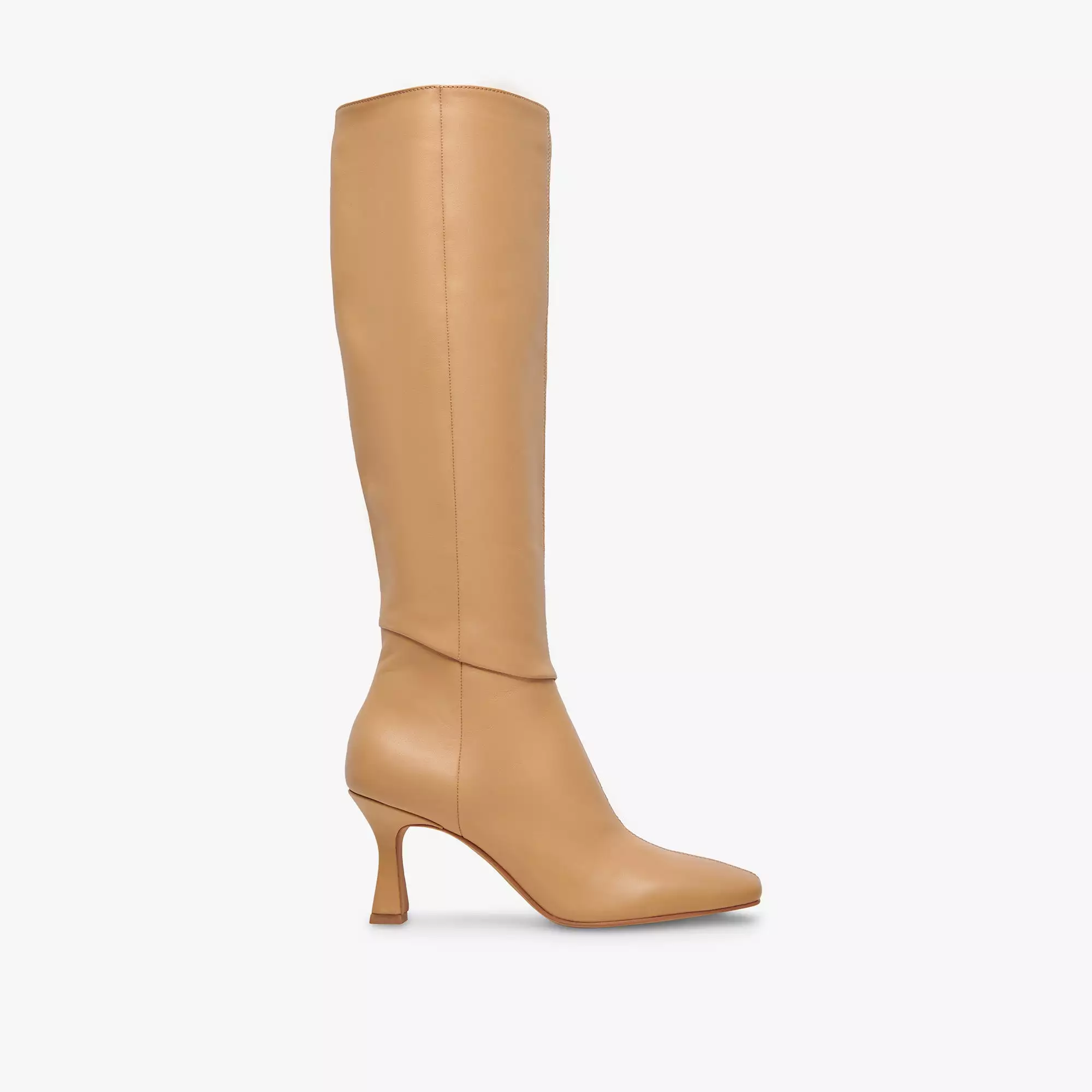 GYRA WIDE CALF BOOTS TAN LEATHER