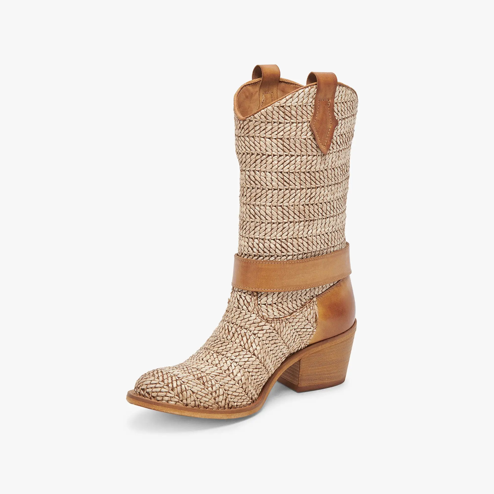 HOSS BOOTS BROWN MULTI RAFFIA