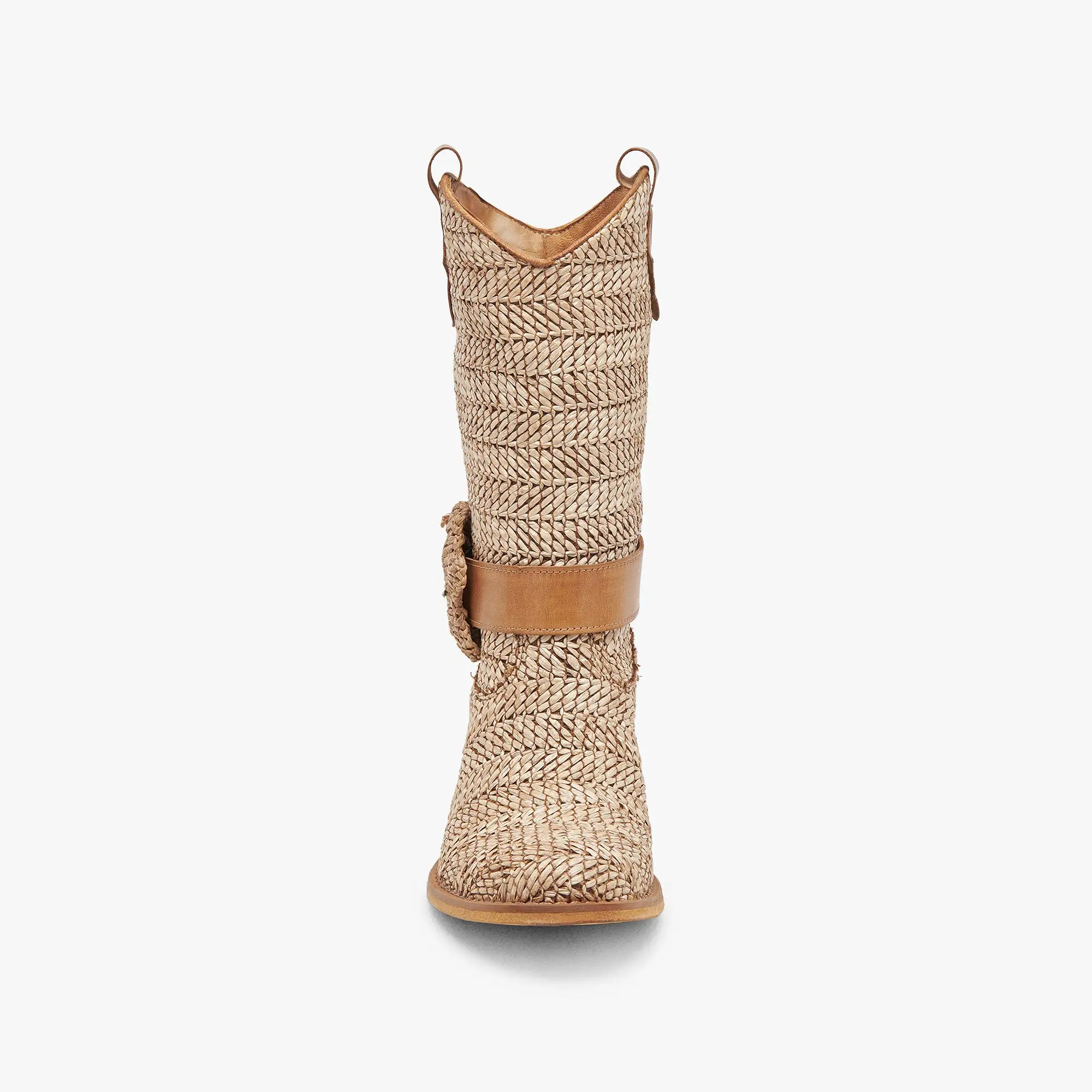 HOSS BOOTS BROWN MULTI RAFFIA