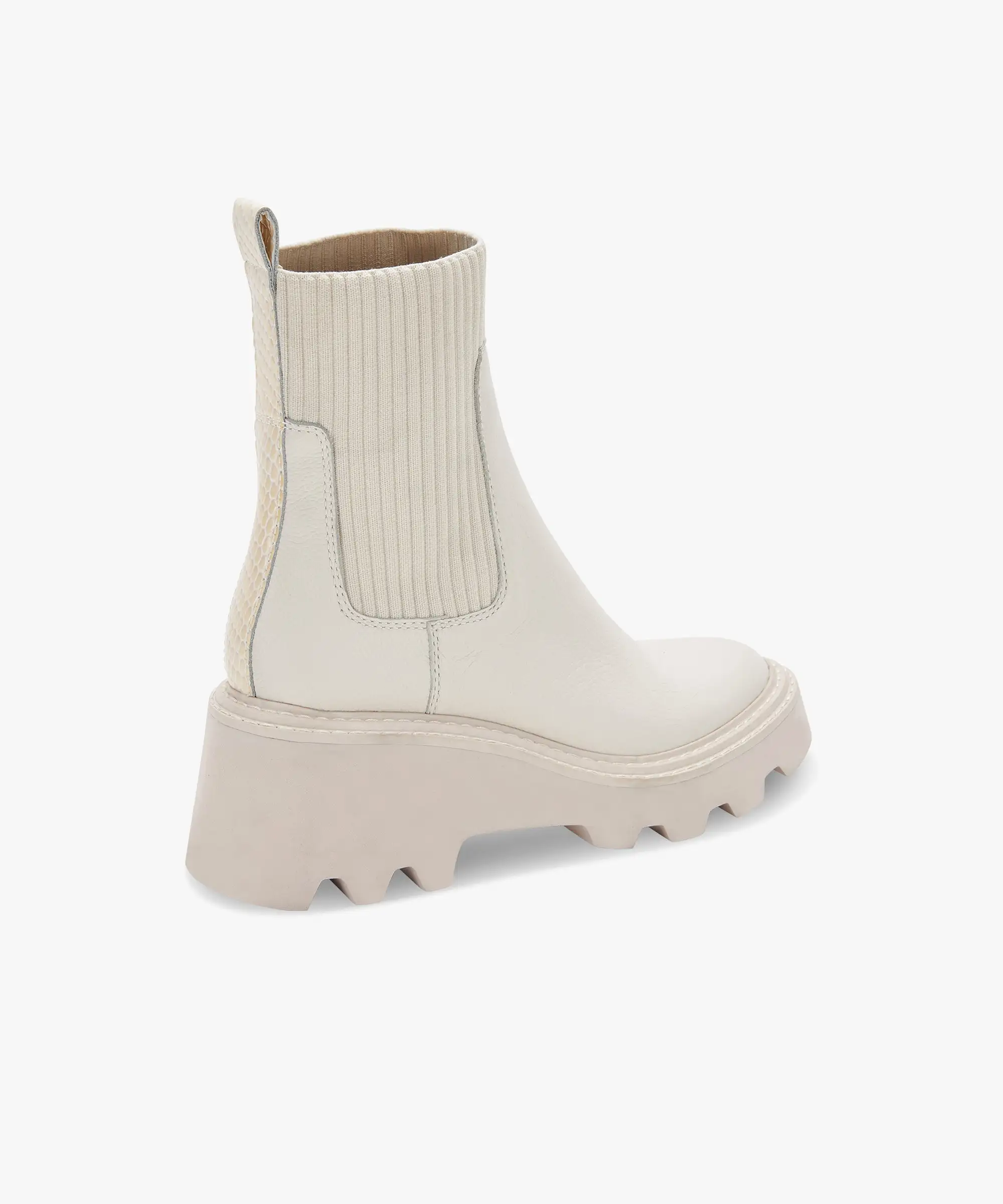 HOVEN BOOTS IVORY LEATHER - re:vita