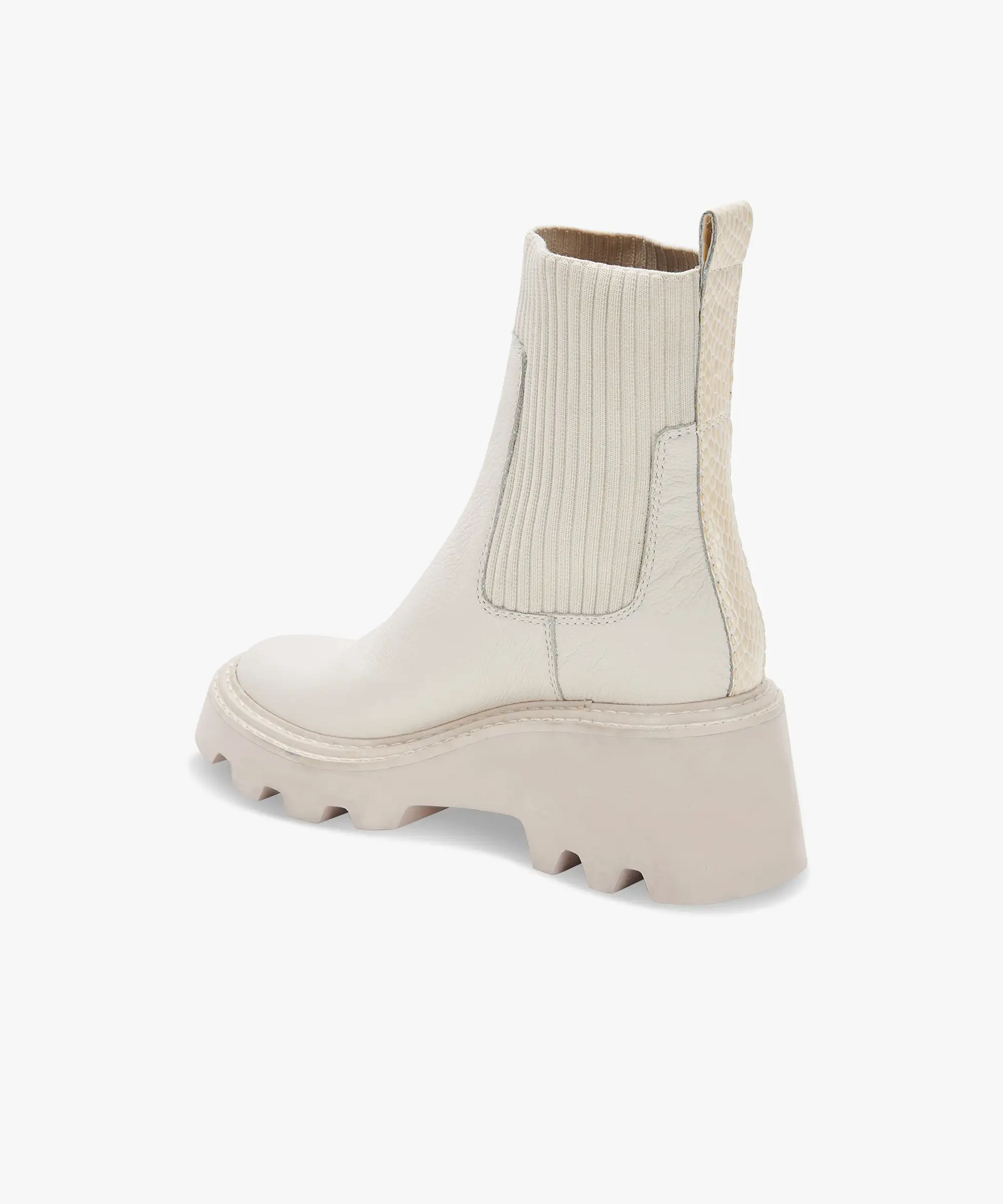 HOVEN BOOTS IVORY LEATHER - re:vita