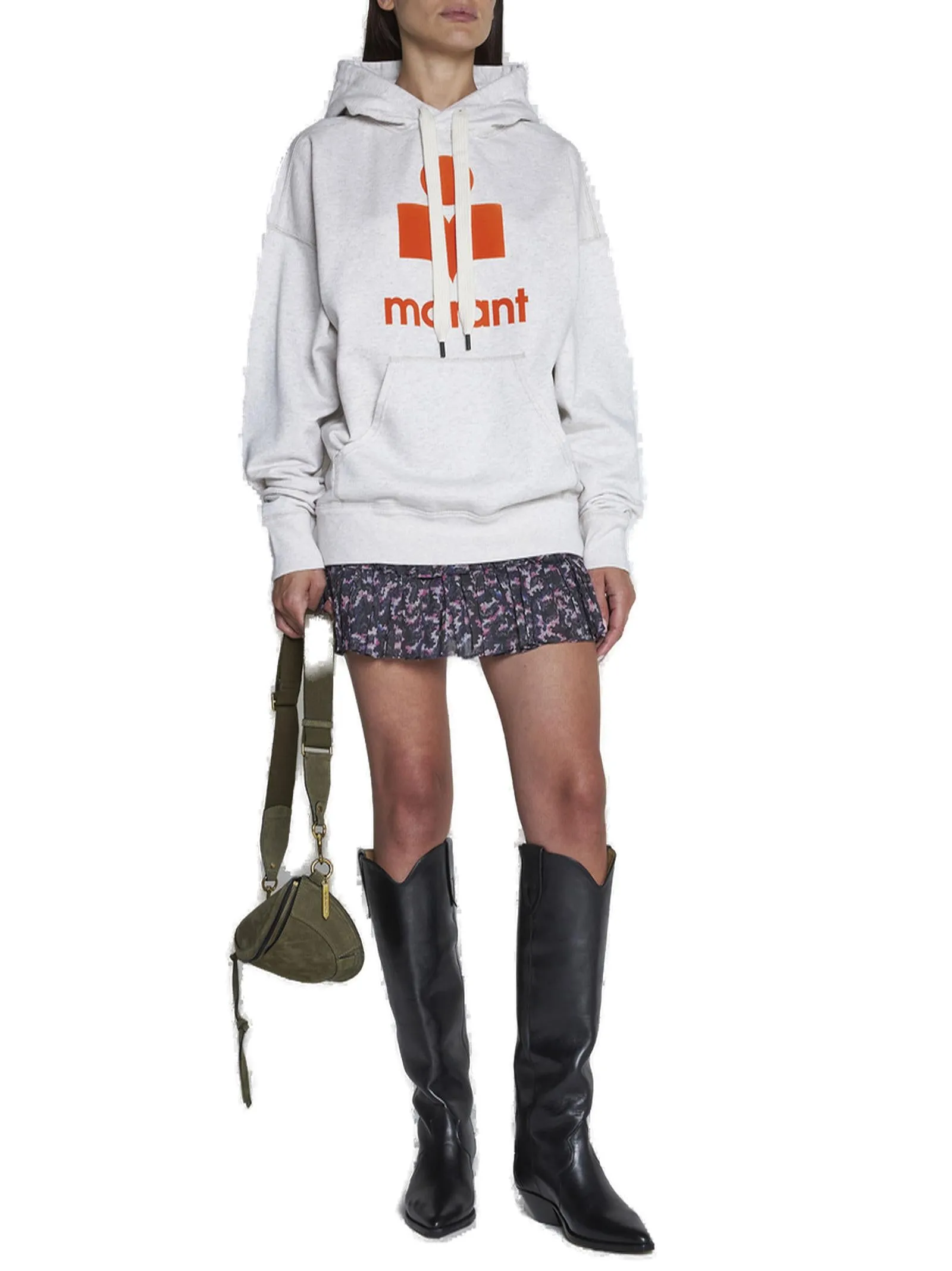 Isabel Marant toile Logo Print Drawstring Hoodie