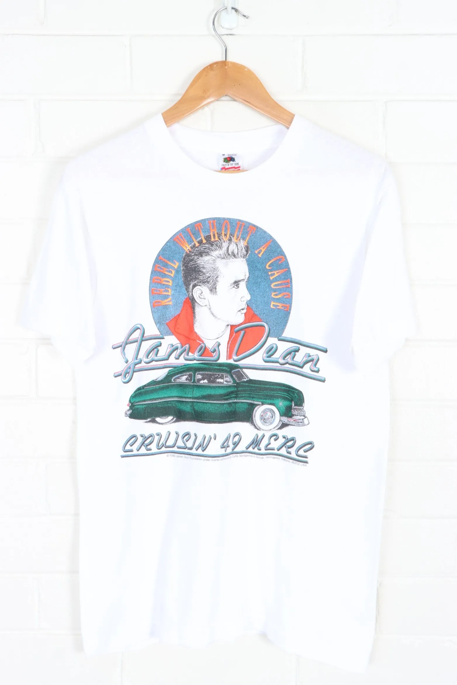 James Dean 1990 Rebel Without A Cause Merc T-Shirt USA Made (S-M Tall)