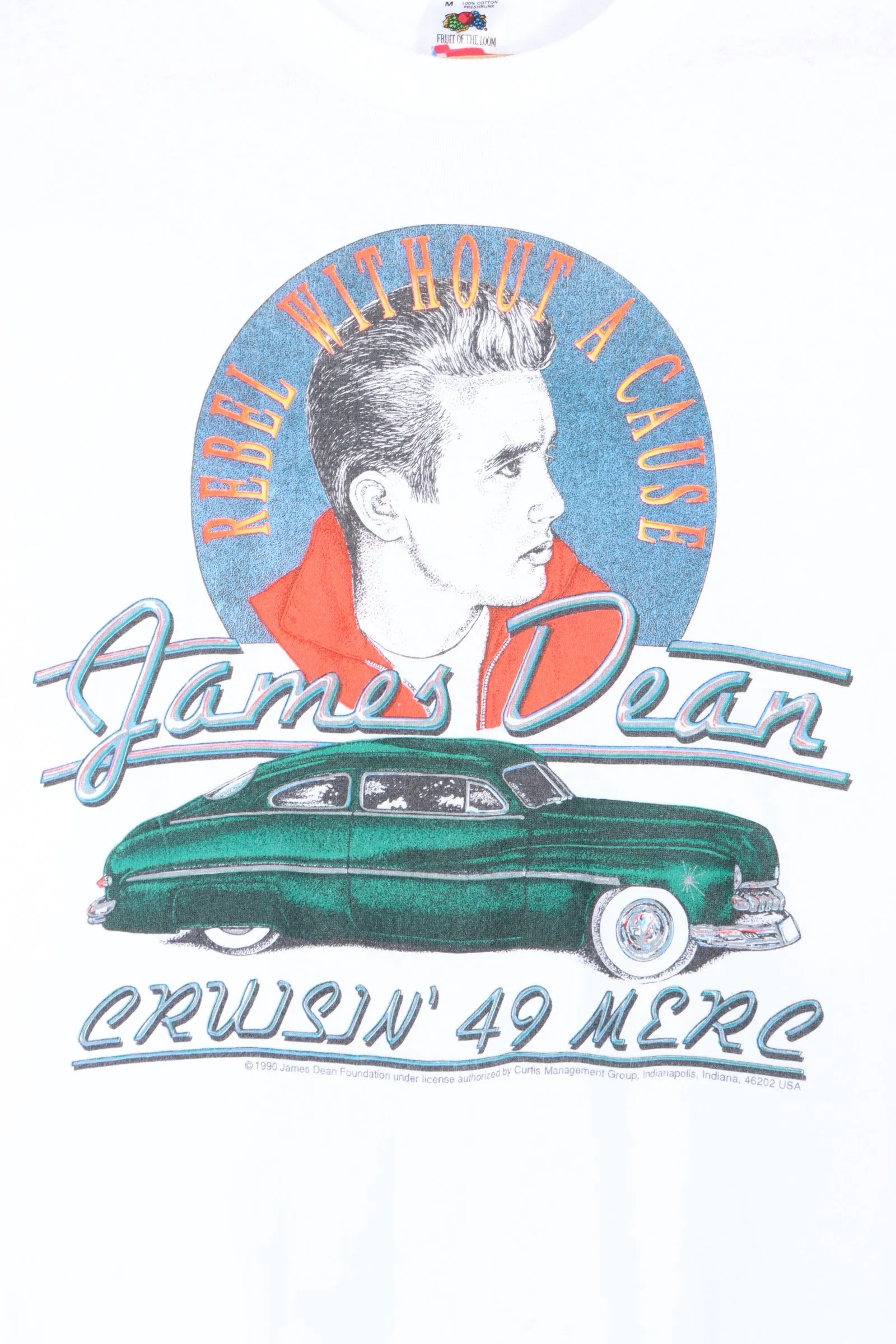 James Dean 1990 Rebel Without A Cause Merc T-Shirt USA Made (S-M Tall)