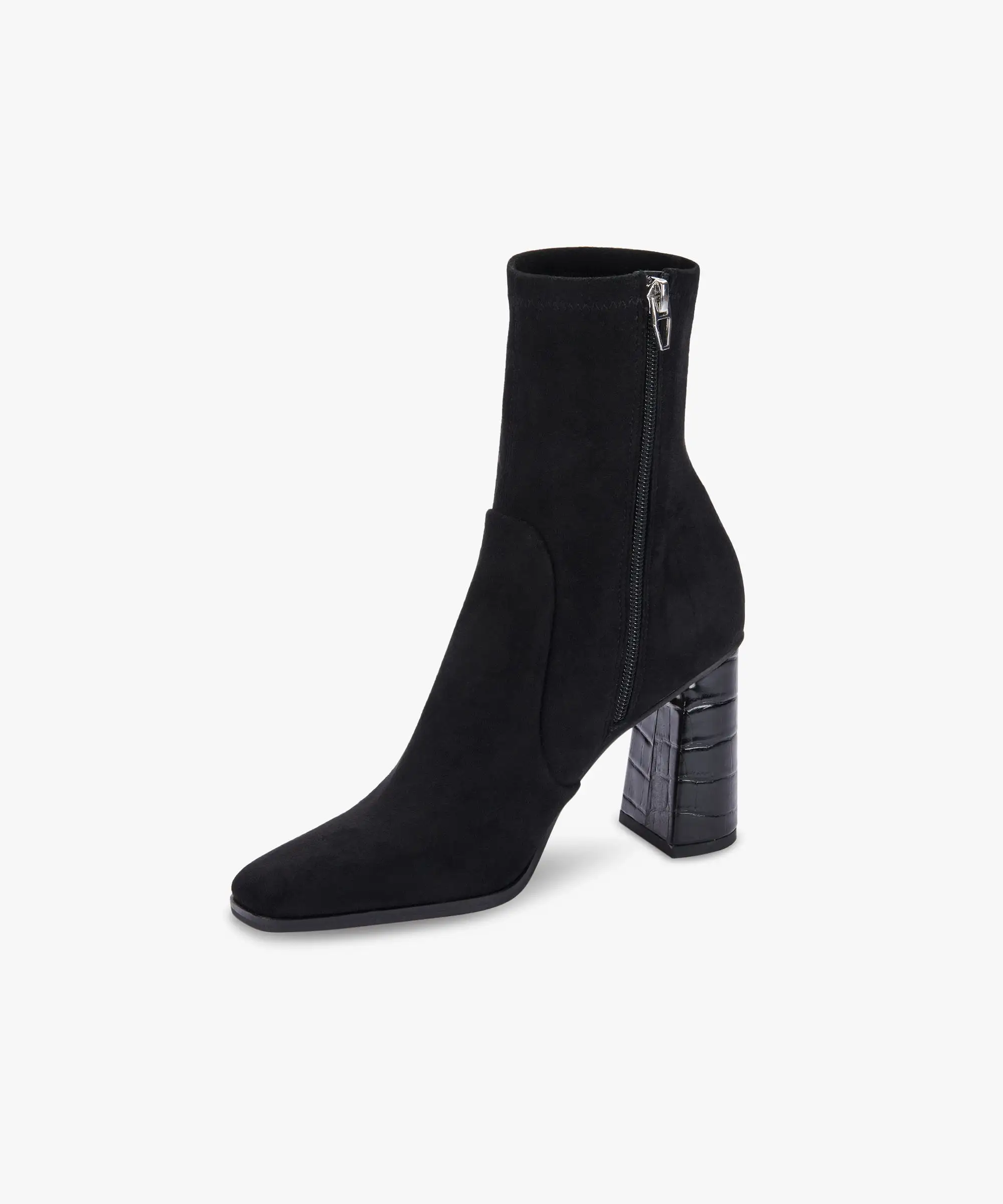 Kelsey DiPrima's PETYA BOOTIES IN BLACK STELLA SUEDE - re:vita