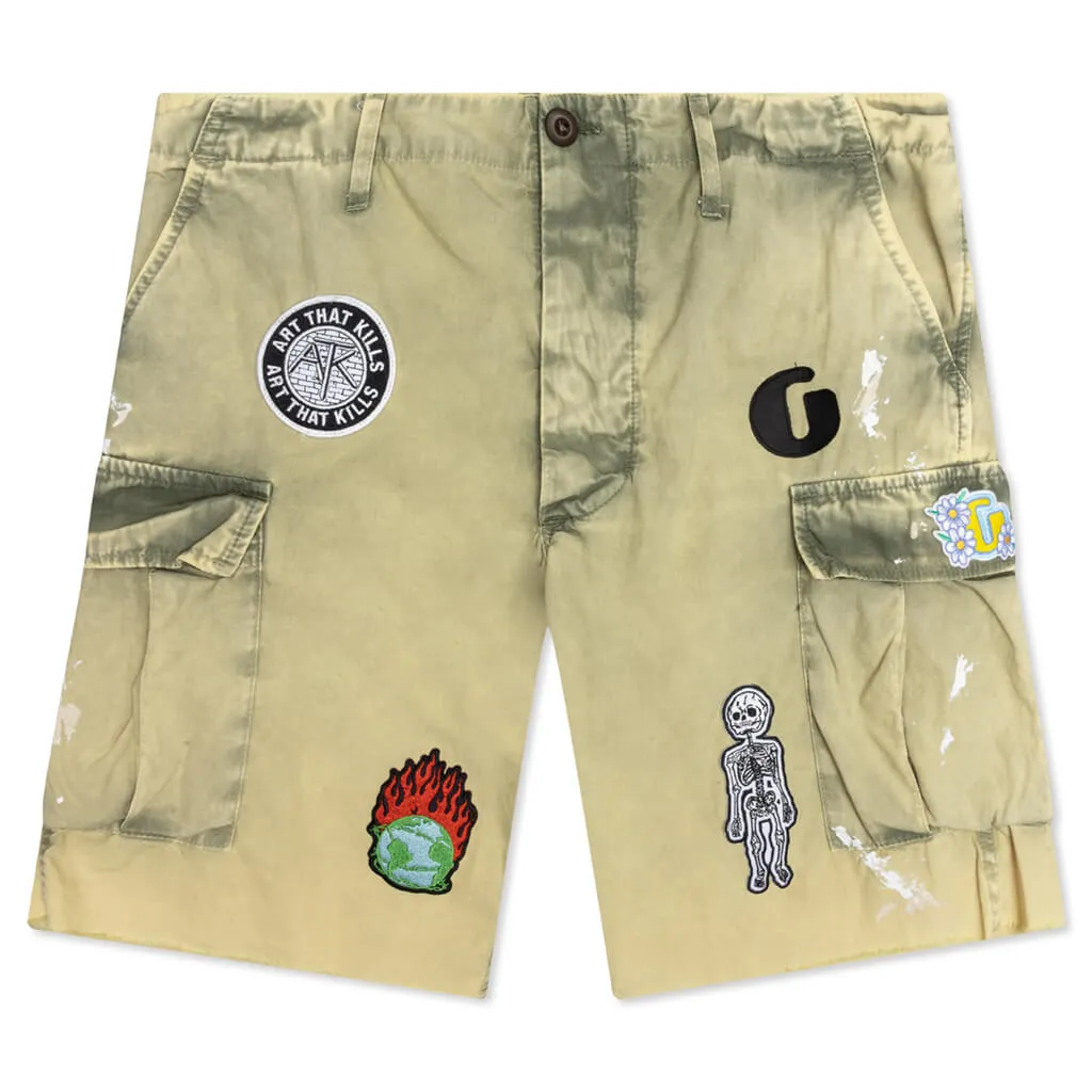 Kenzie Fatigue Cargo Shorts - Olive