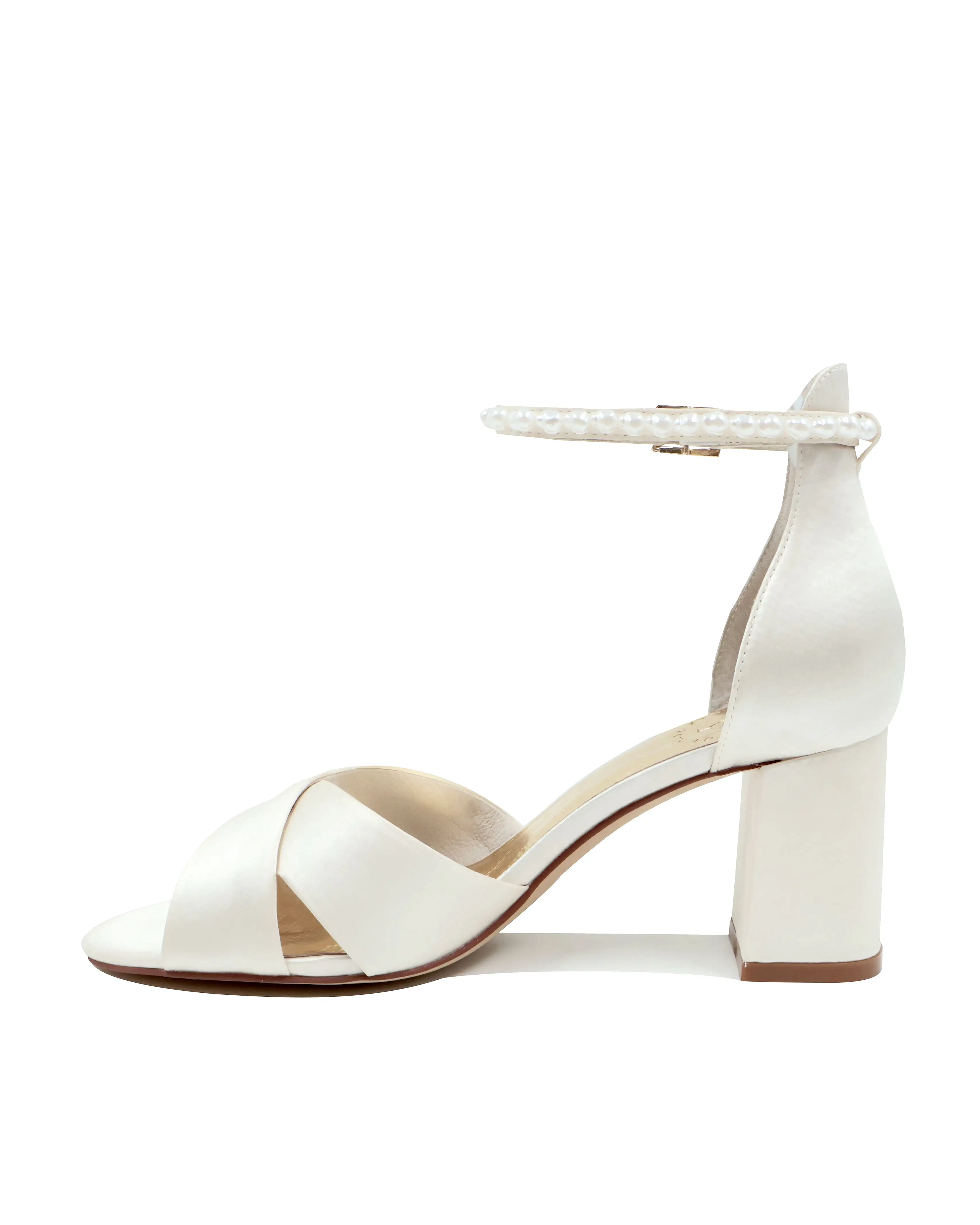 KINDRED - IVORY SATIN PEARL BRIDAL SHOES