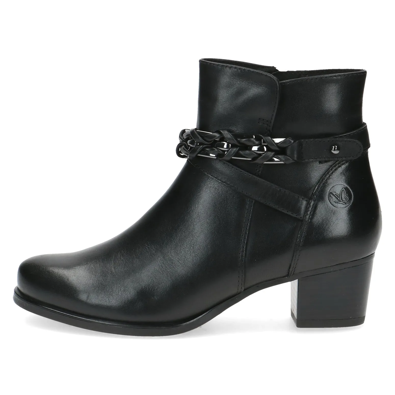 Ladies Caprice Boots Black Low Heel Leather 25336-41 022 sale