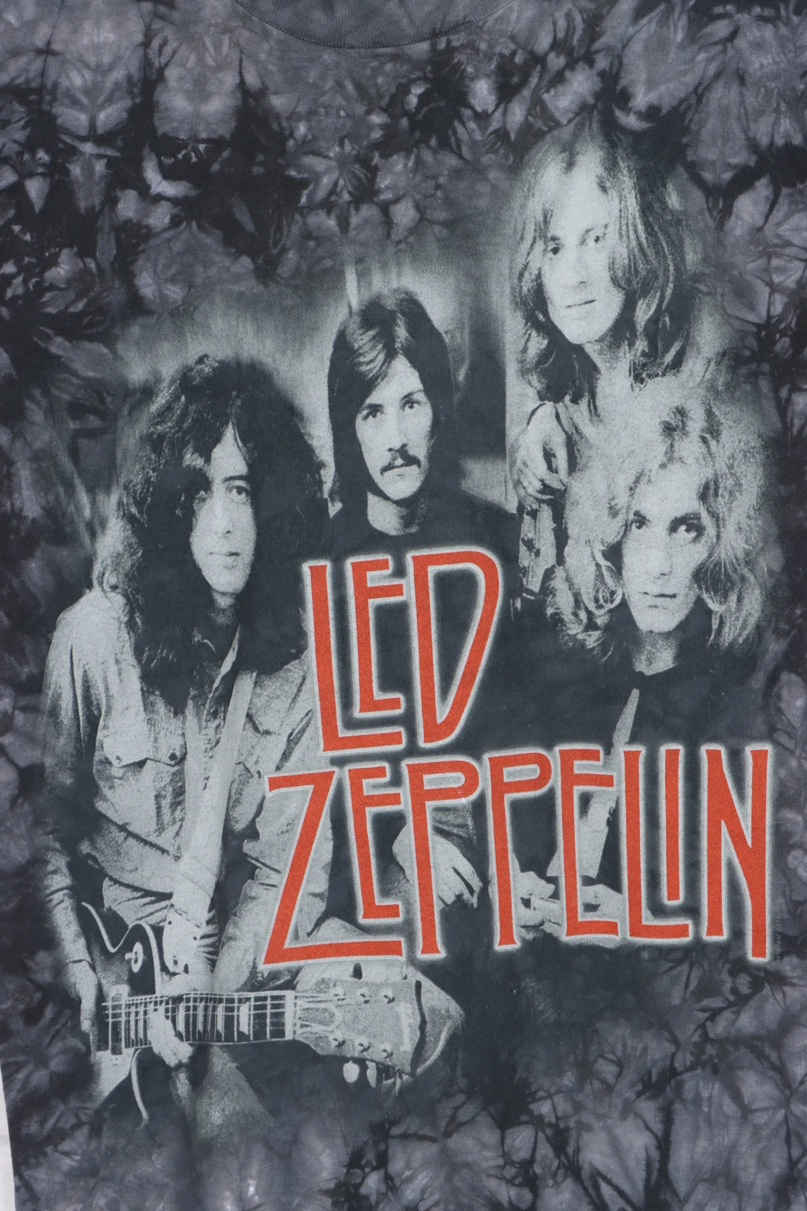 Led Zeppelin Single Stitch LIQUID BLUE Tie Dye T-Shirt USA Made (M)