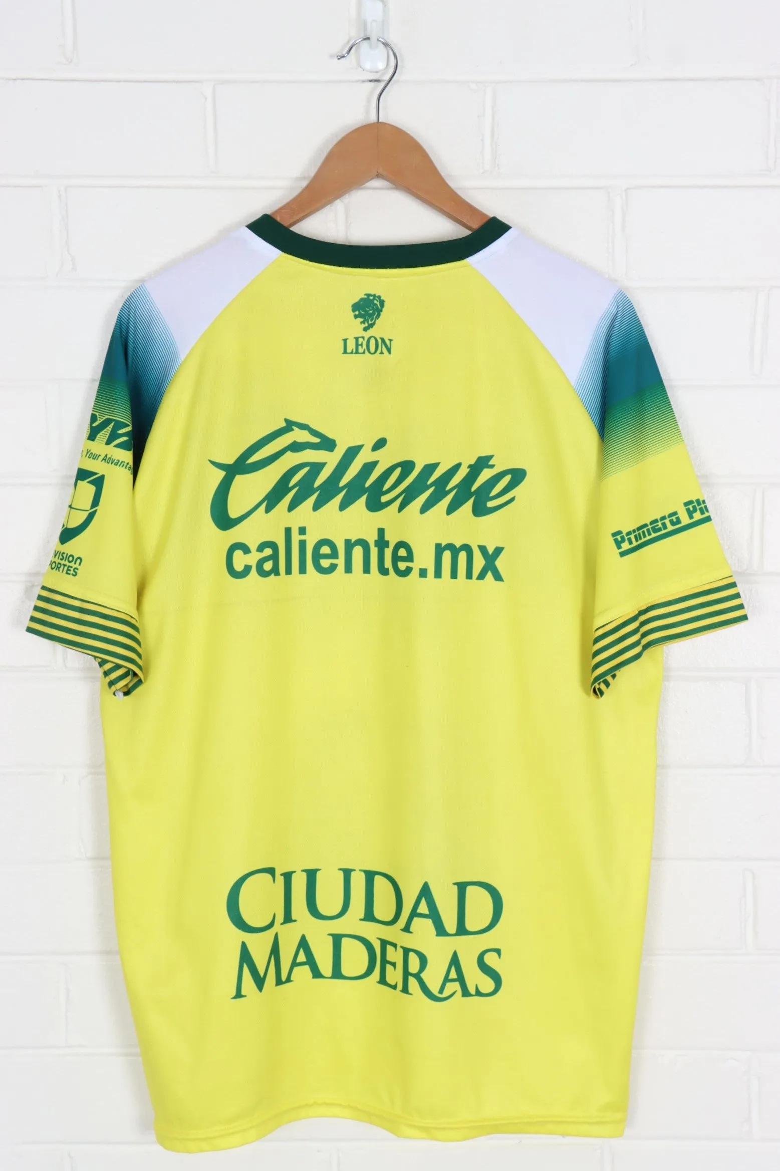 LEON FC Telcel Green & Yellow Soccer Jersey (XL)