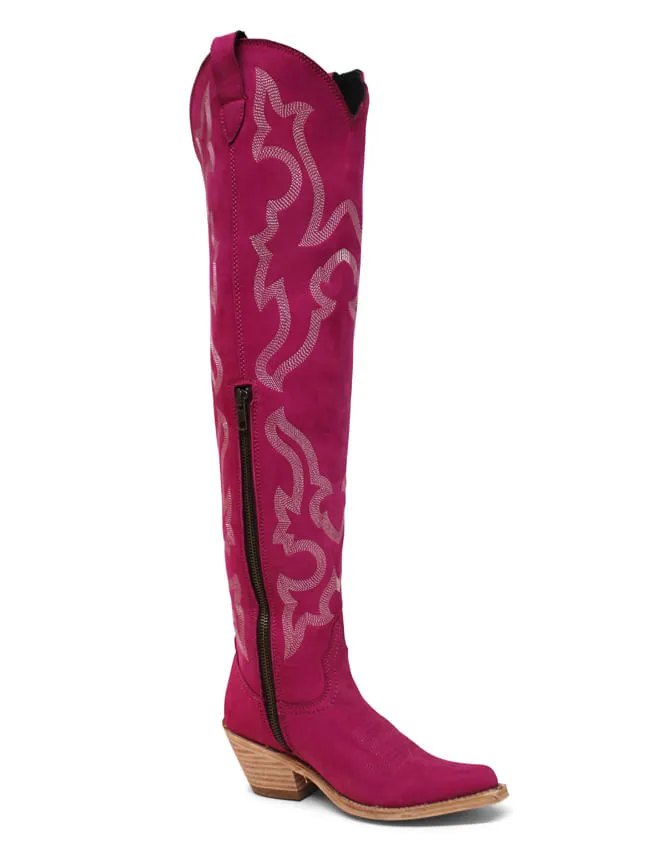 Liberty Black Womens Alyssa Fuchsia Boots