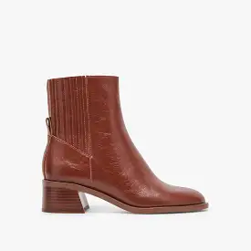 LINNY H2O BOOTS DK BROWN CRINKLE PATENT