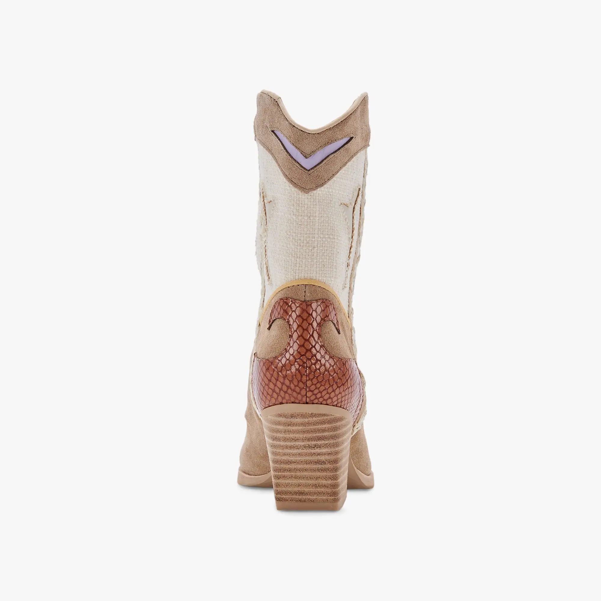 LORAL BOOTIES IN TAUPE MULTI SUEDE - re:vita