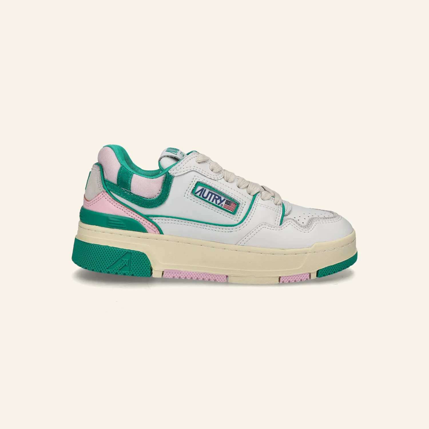 LOW SNEAKER CLC  | White/Green/Pink