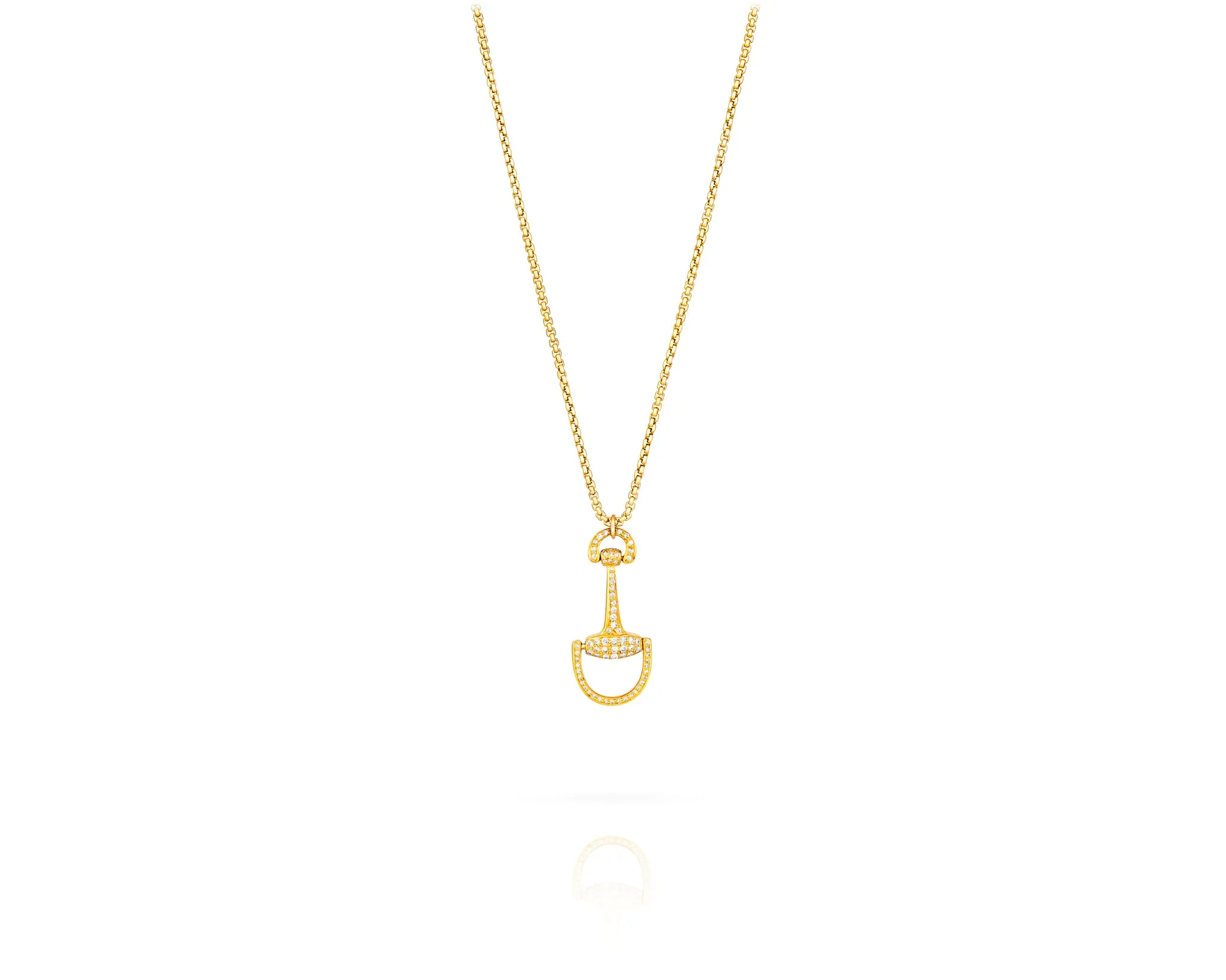 Medium Montana Charm Necklace | Gold Diamond