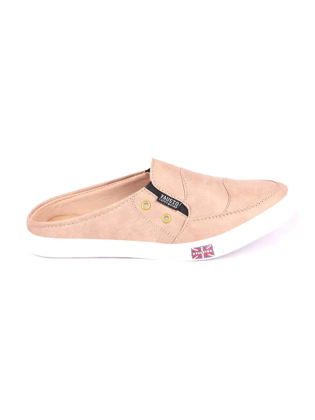 Men Beige Casual Slip-On Shoes