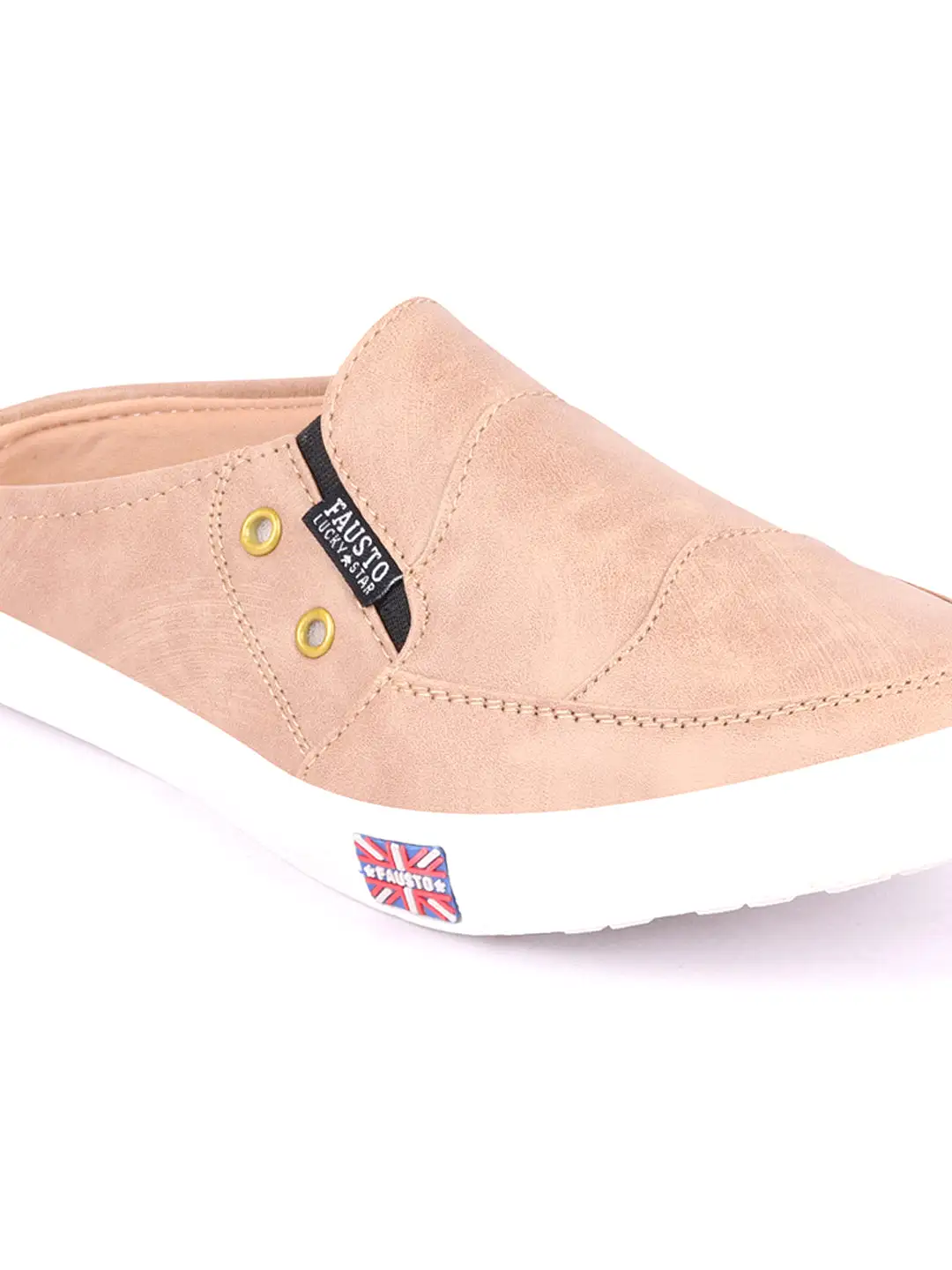 Men Beige Casual Slip-On Shoes