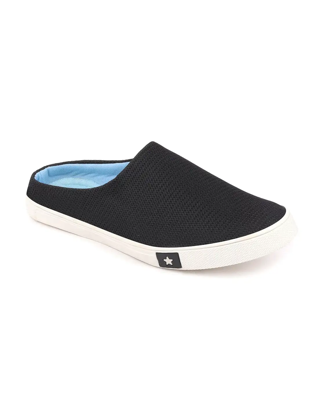 Men Black Casual Canvas Slip-On Shoes