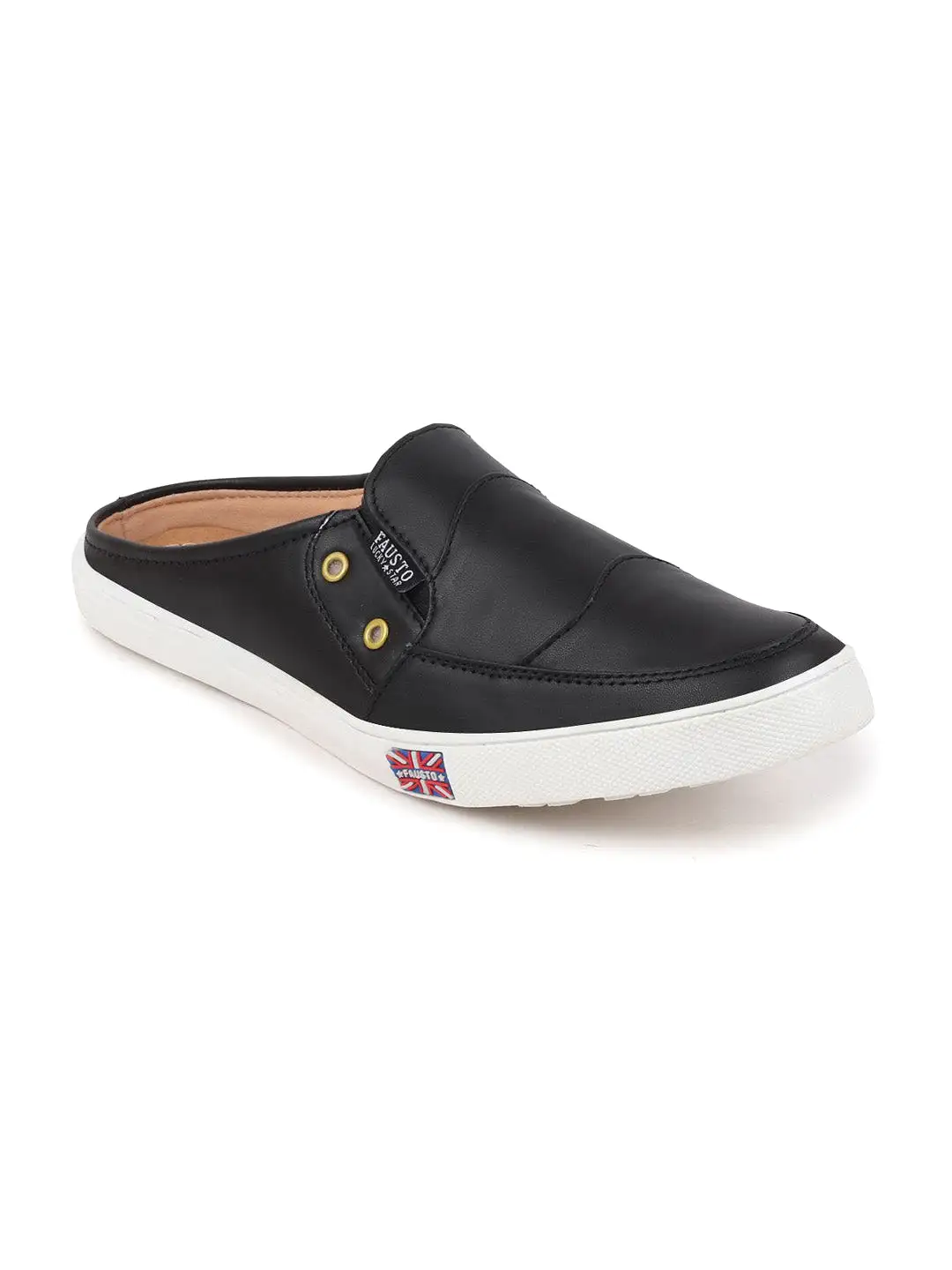 Men Black Casual Slip-On Shoes