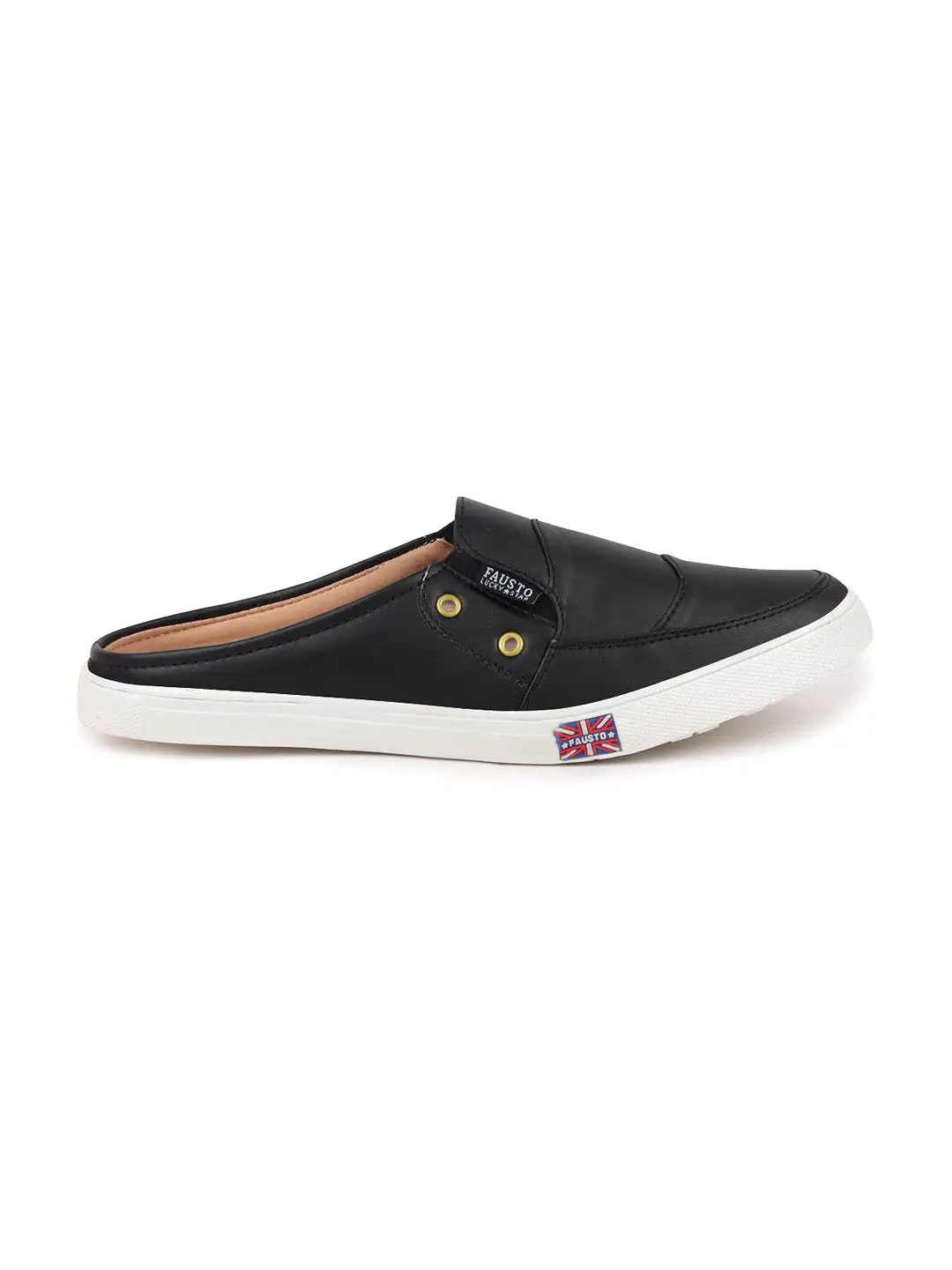 Men Black Casual Slip-On Shoes