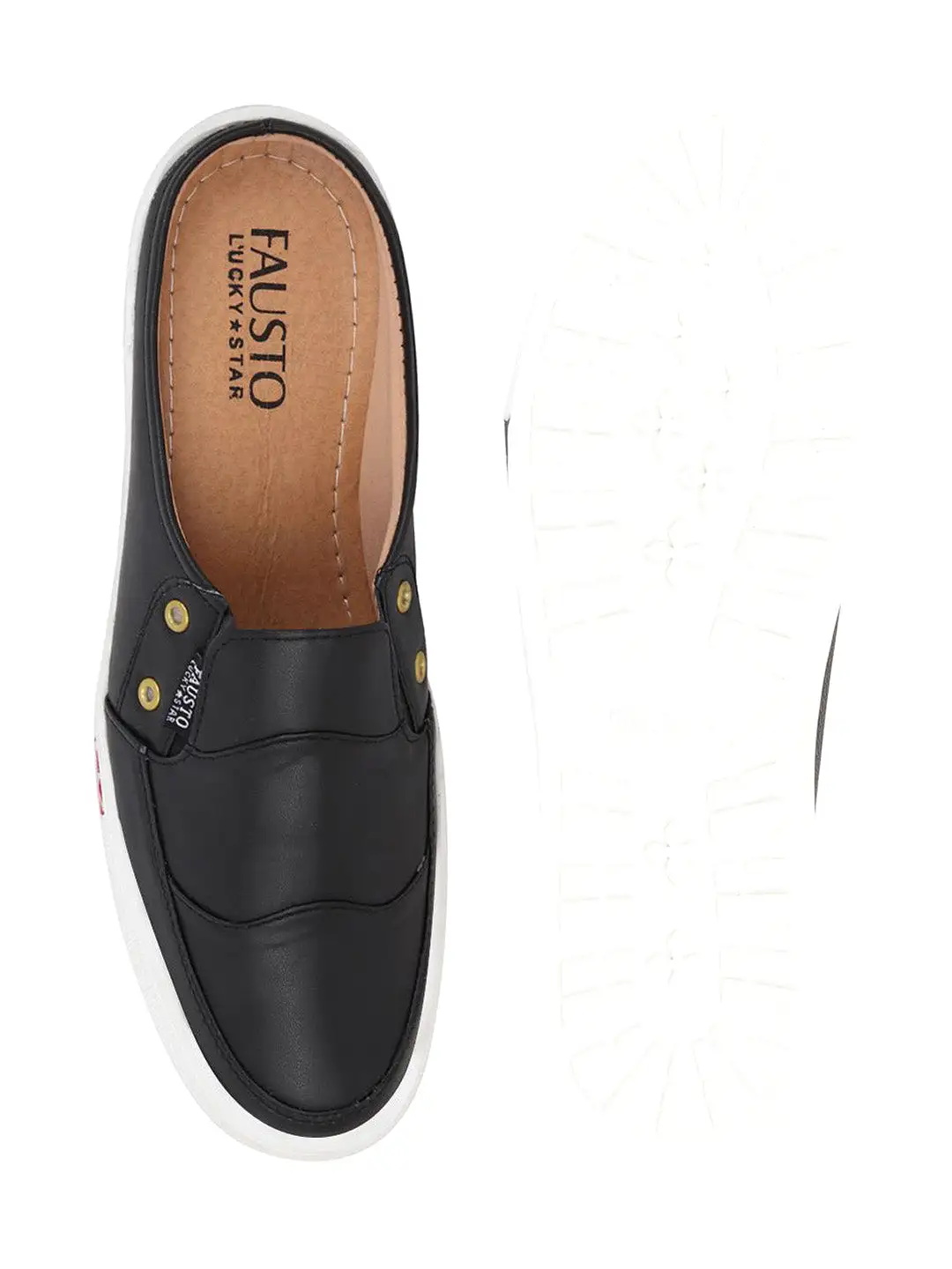 Men Black Casual Slip-On Shoes