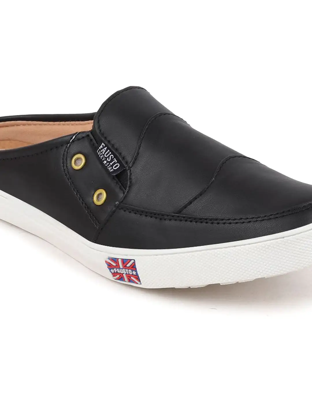 Men Black Casual Slip-On Shoes