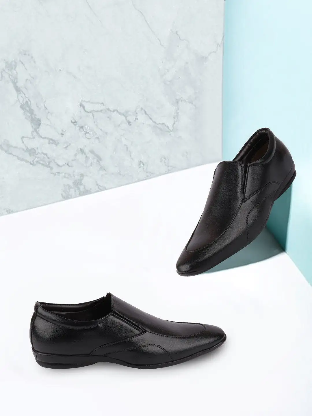 Men Black Formal Slip-On Shoes