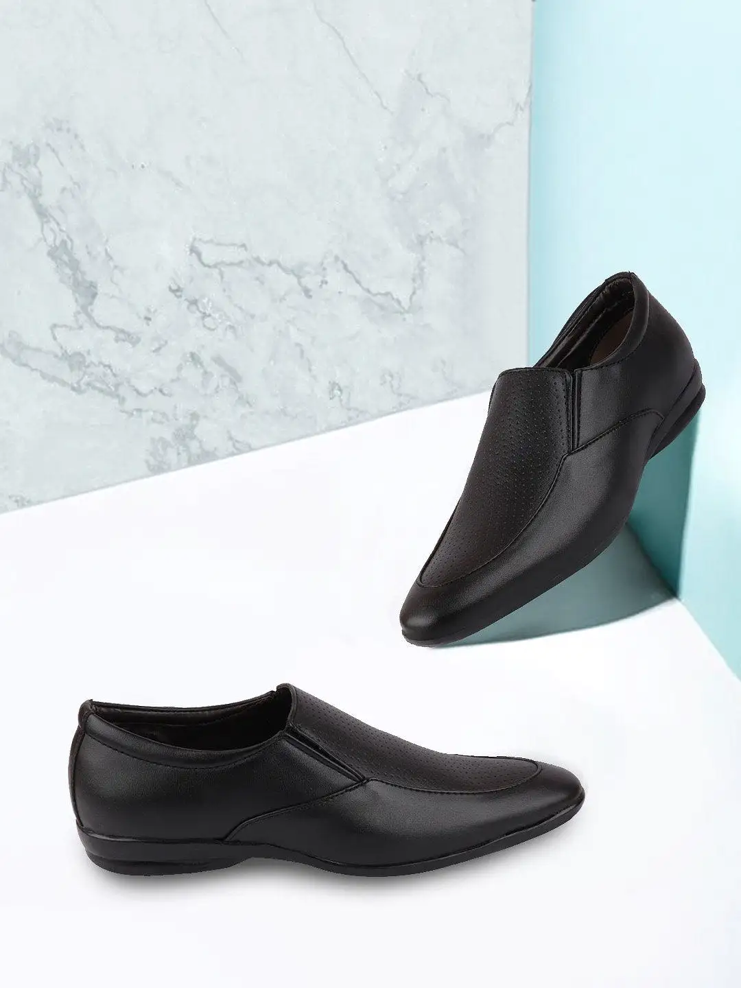 Men Black Formal Slip-On Shoes