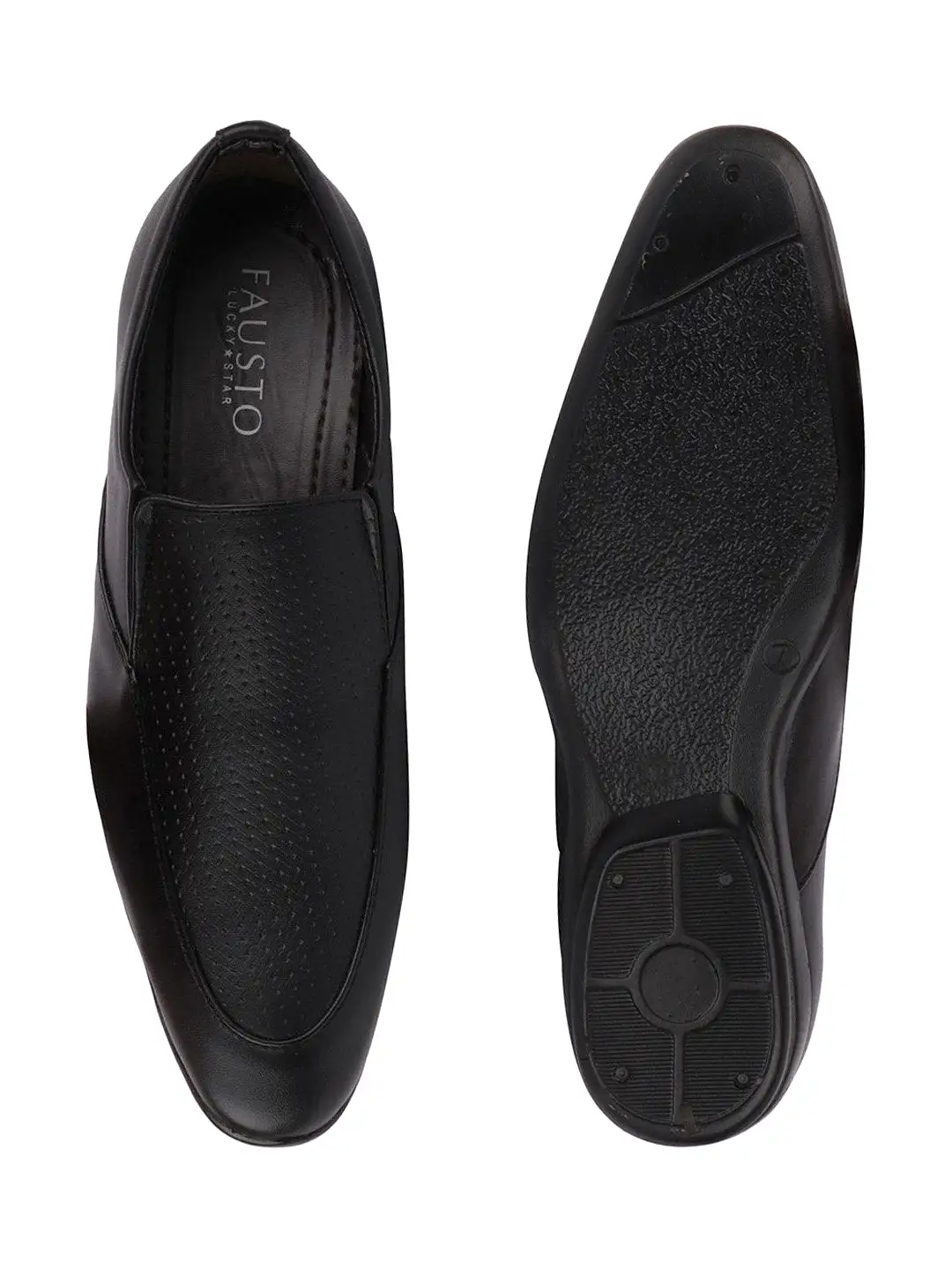 Men Black Formal Slip-On Shoes