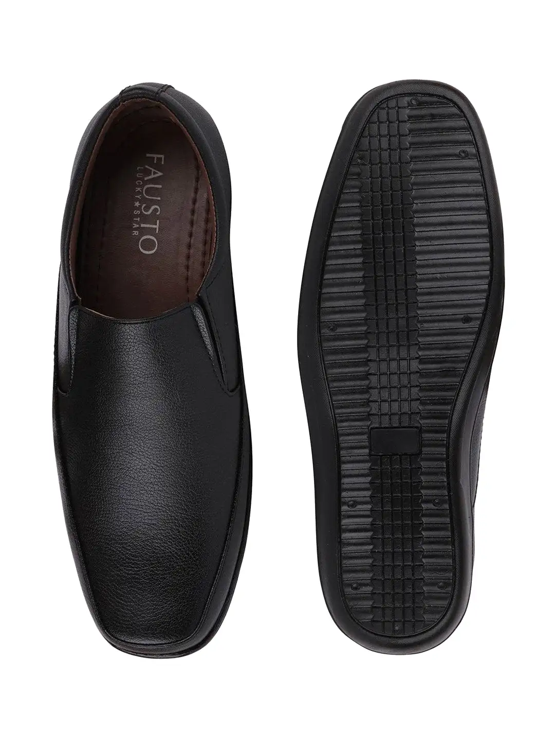 Men Black Formal Slip-On Shoes