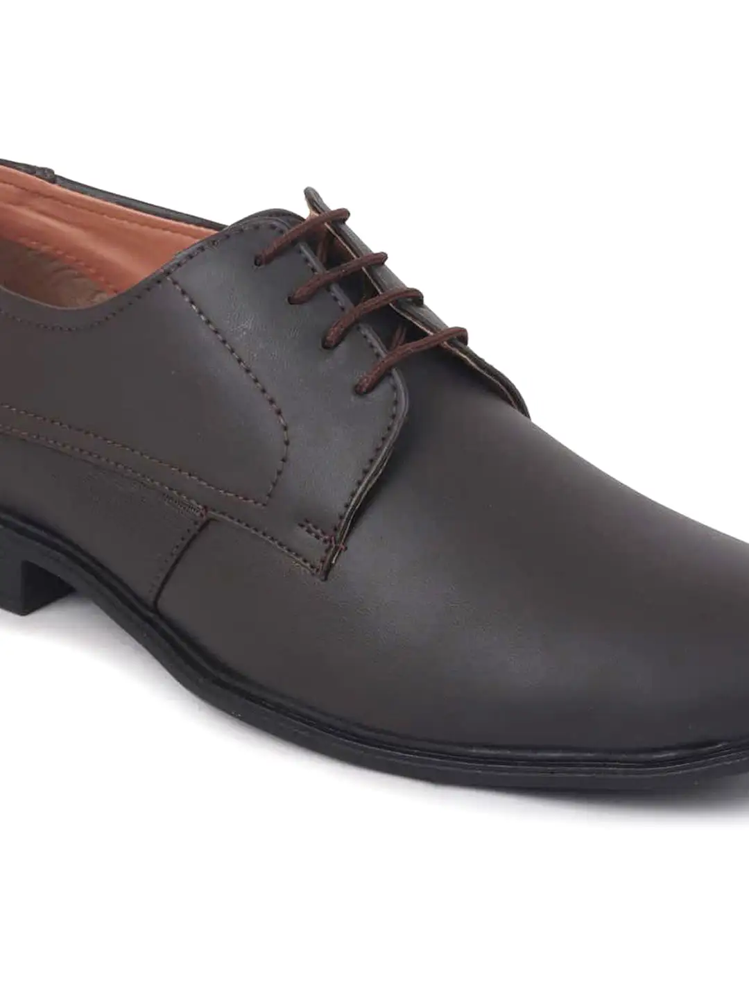 Men Brown Formal Lace-Up Oxford Shoes