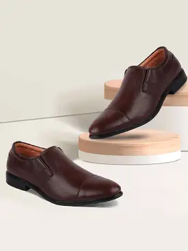 Men Brown Formal Slip-On Shoes