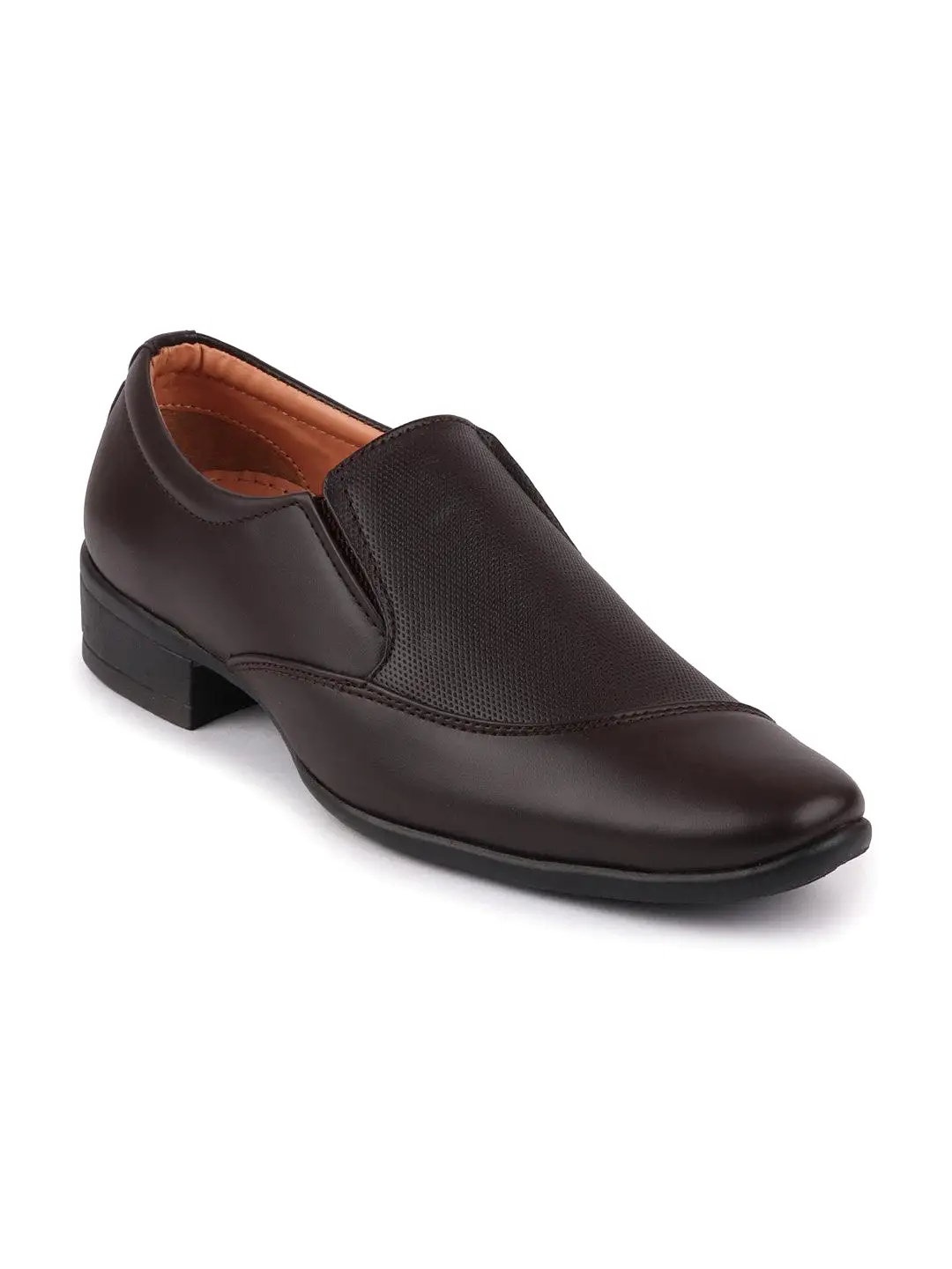 Men Brown Formal Slip-On Shoes