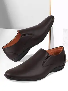 Men Brown Formal Slip-On Shoes