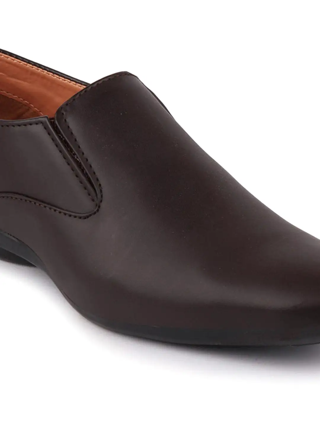 Men Brown Formal Slip-On Shoes