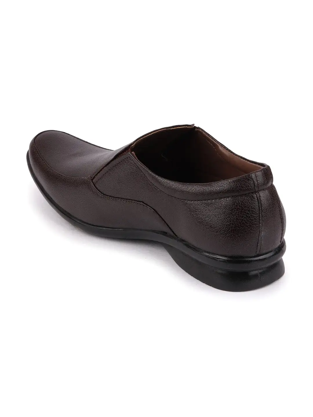 Men Brown Formal Slip-On Shoes