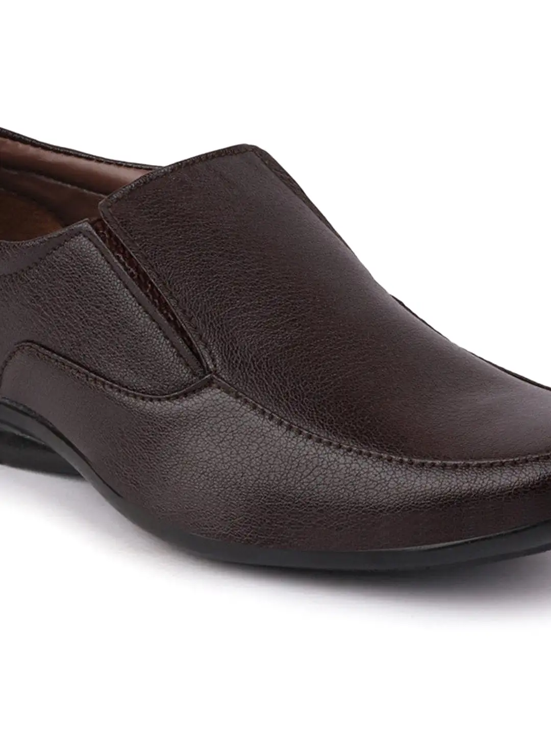 Men Brown Formal Slip-On Shoes