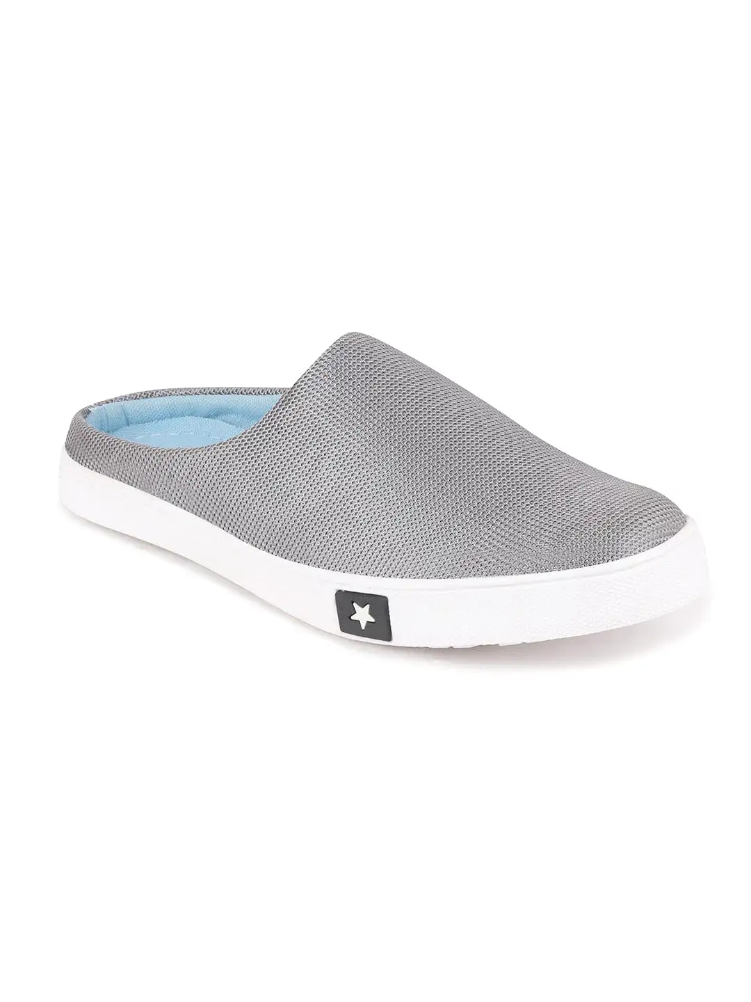 Men Grey Casual Canvas Slip-On Shoes