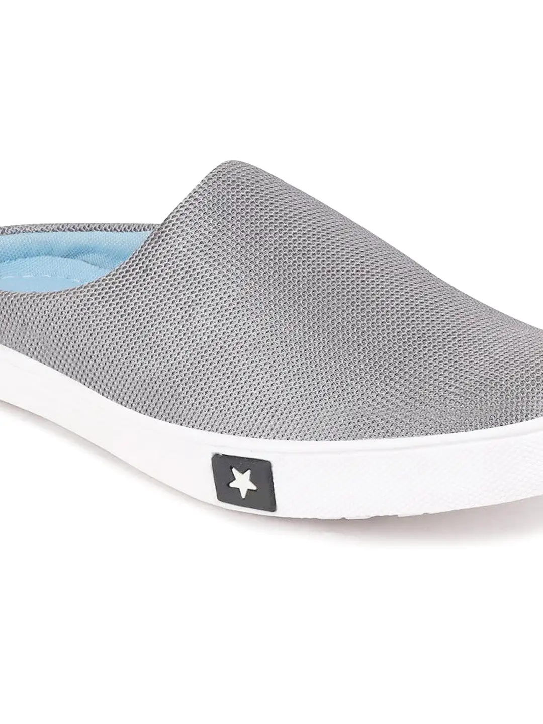 Men Grey Casual Canvas Slip-On Shoes