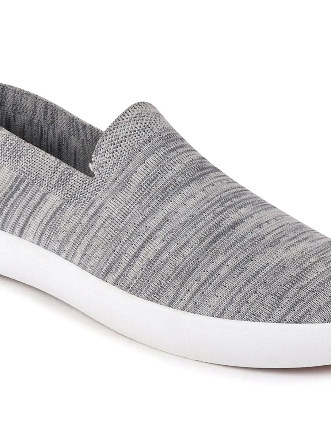 Men Grey Casual Slip-On Shoes