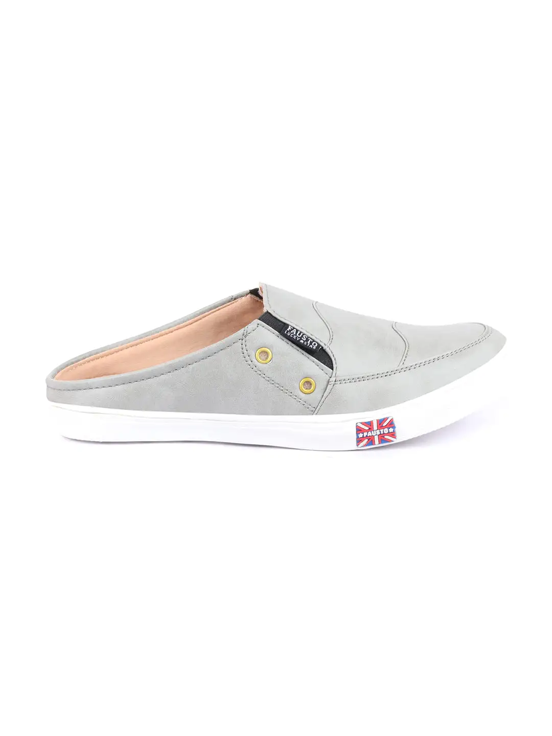 Men Grey Casual Slip-On Shoes