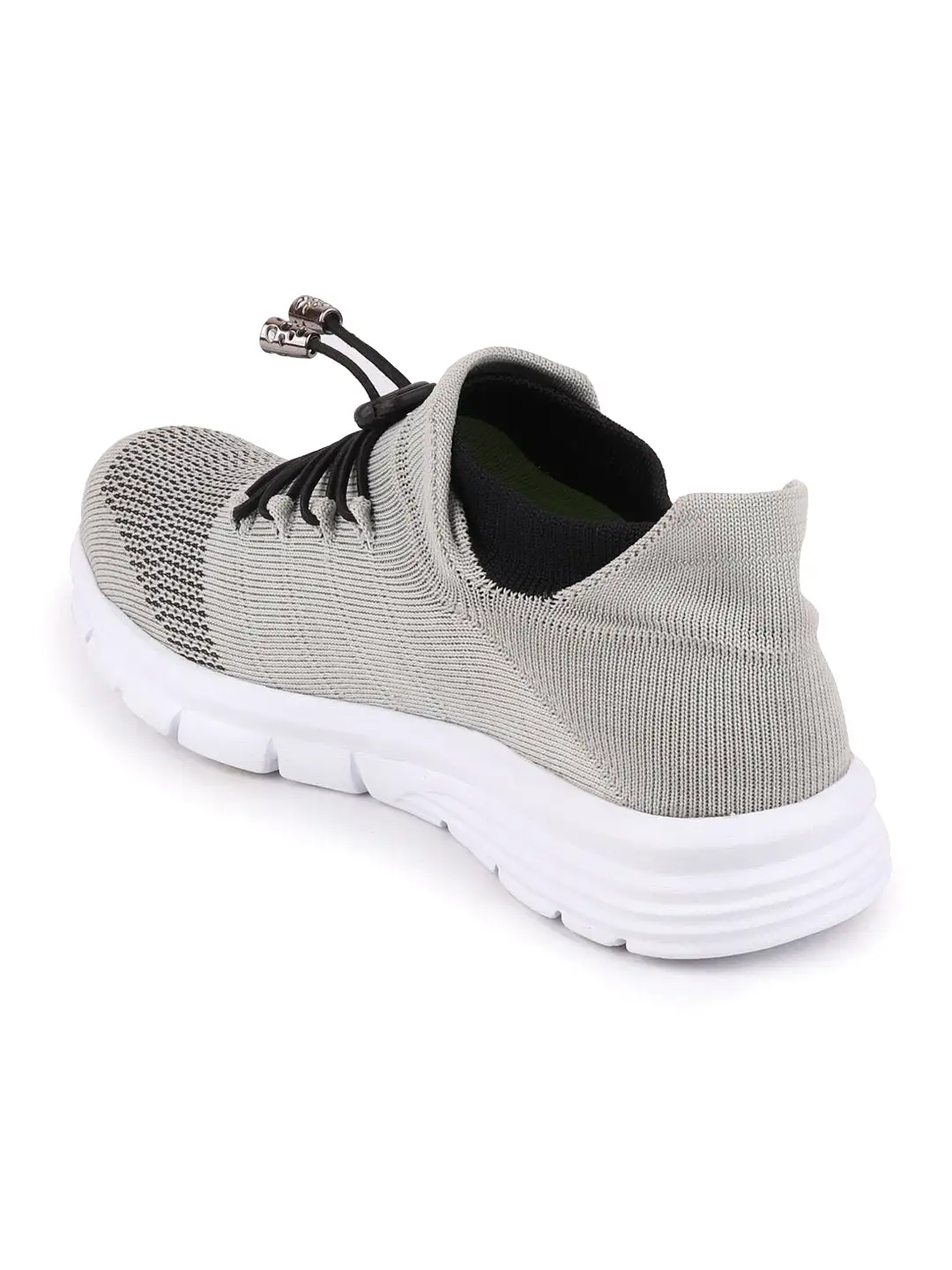 Men Grey Sports Lace-Up Walking Shoes