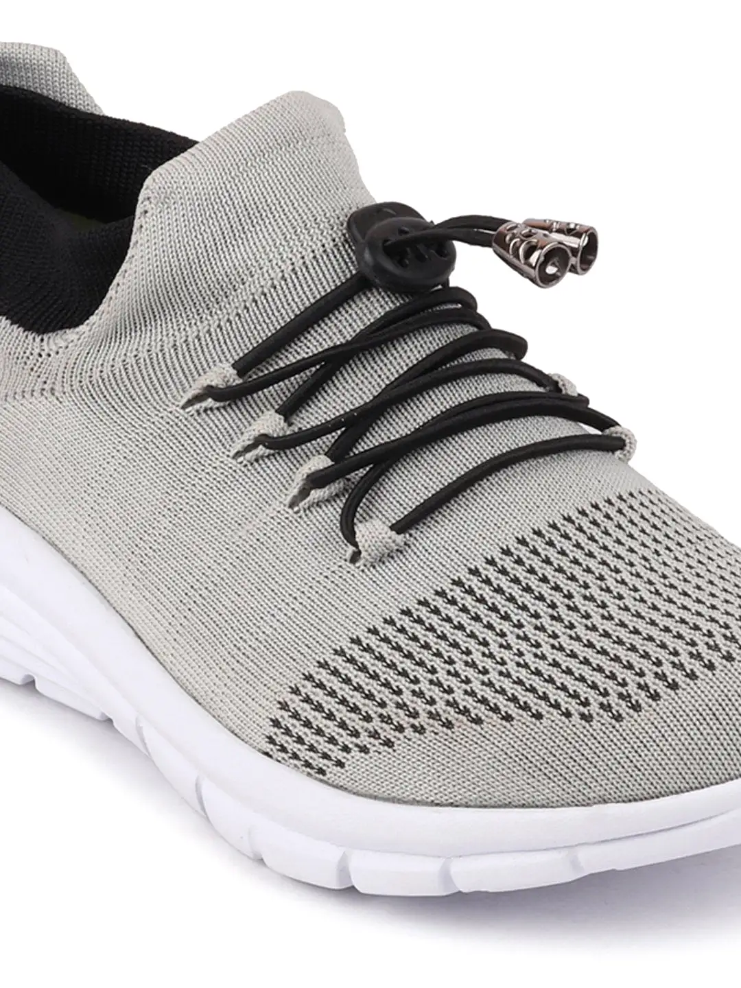 Men Grey Sports Lace-Up Walking Shoes