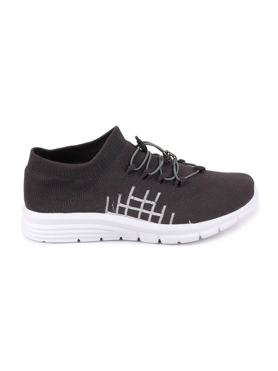 Men Grey Sports Lace-Up Walking Shoes