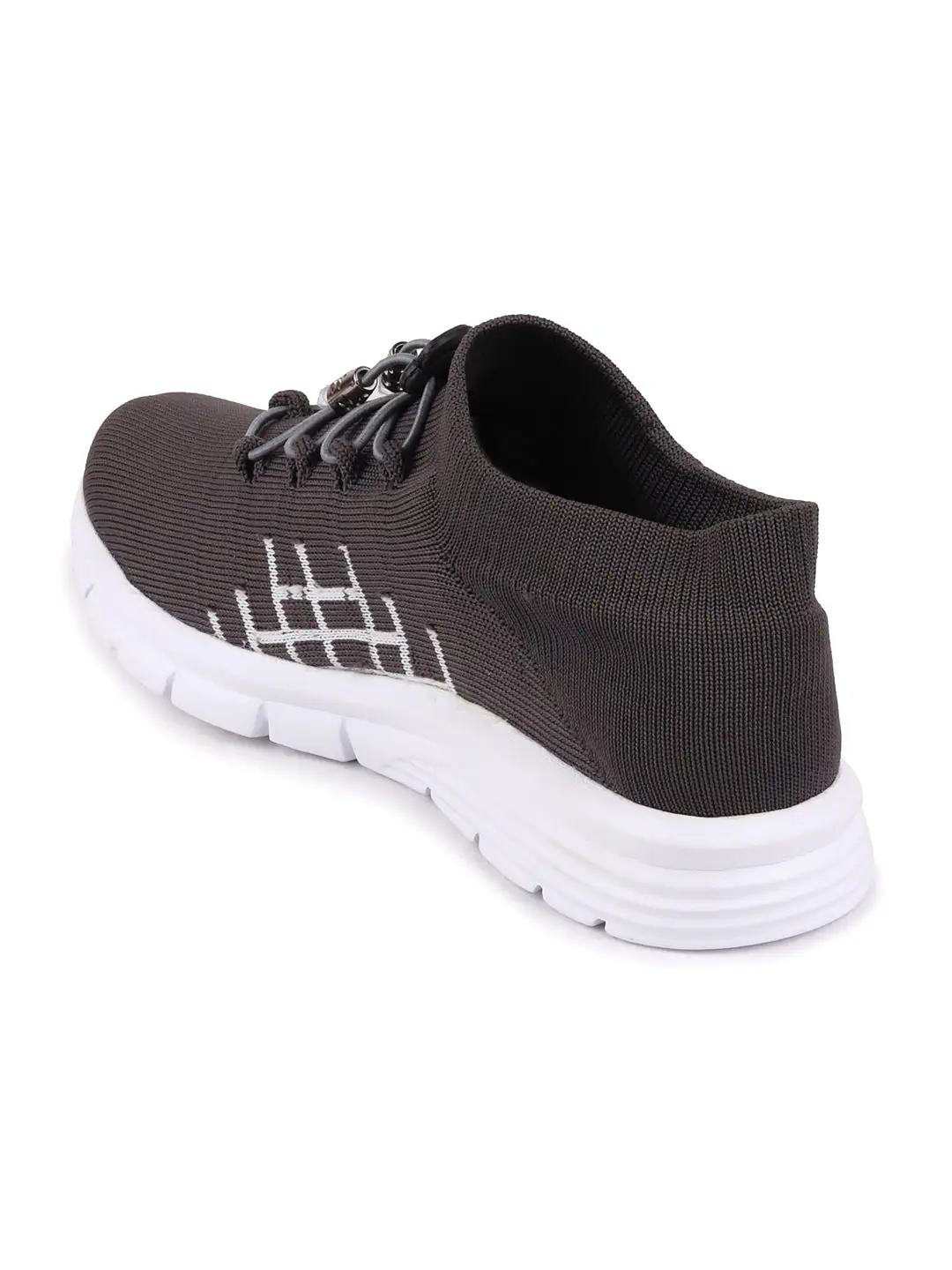 Men Grey Sports Lace-Up Walking Shoes