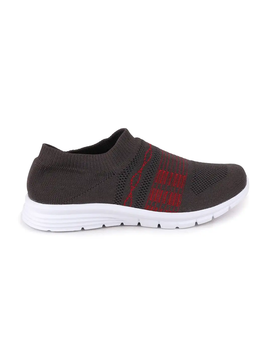 Men Grey Sports Slip-On Walking Shoes