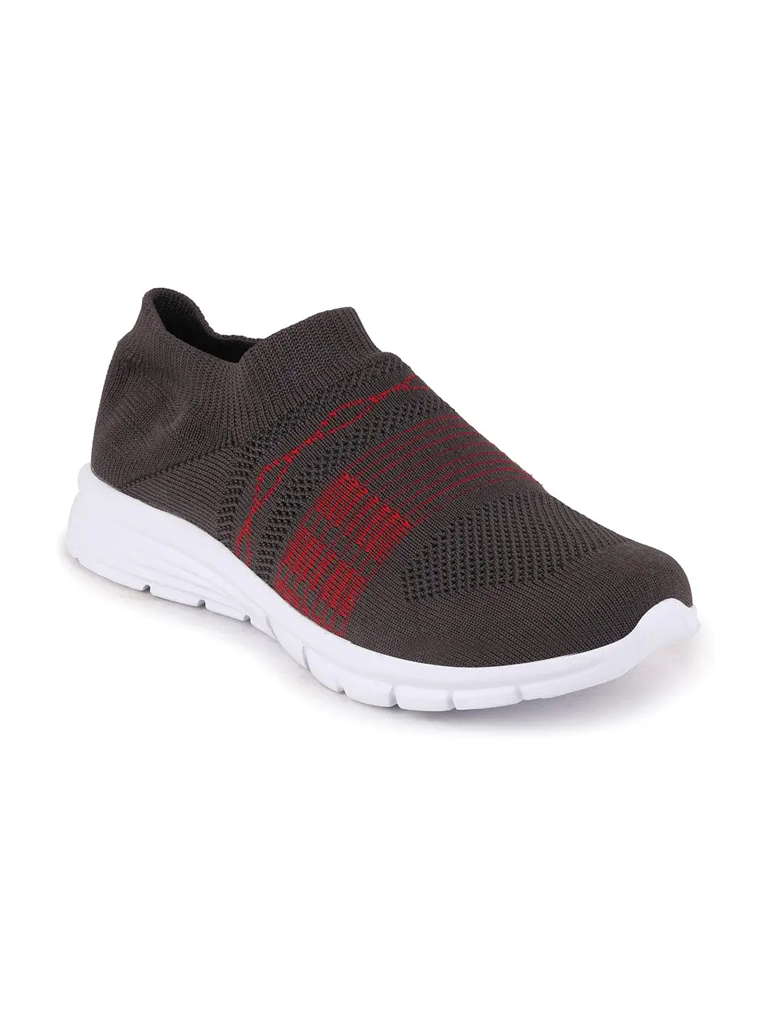 Men Grey Sports Slip-On Walking Shoes