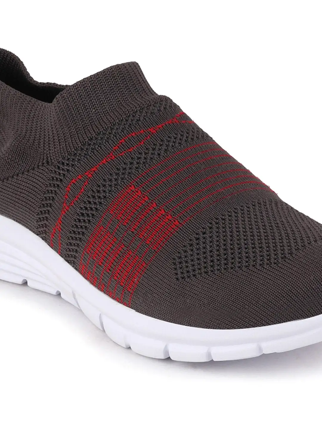 Men Grey Sports Slip-On Walking Shoes