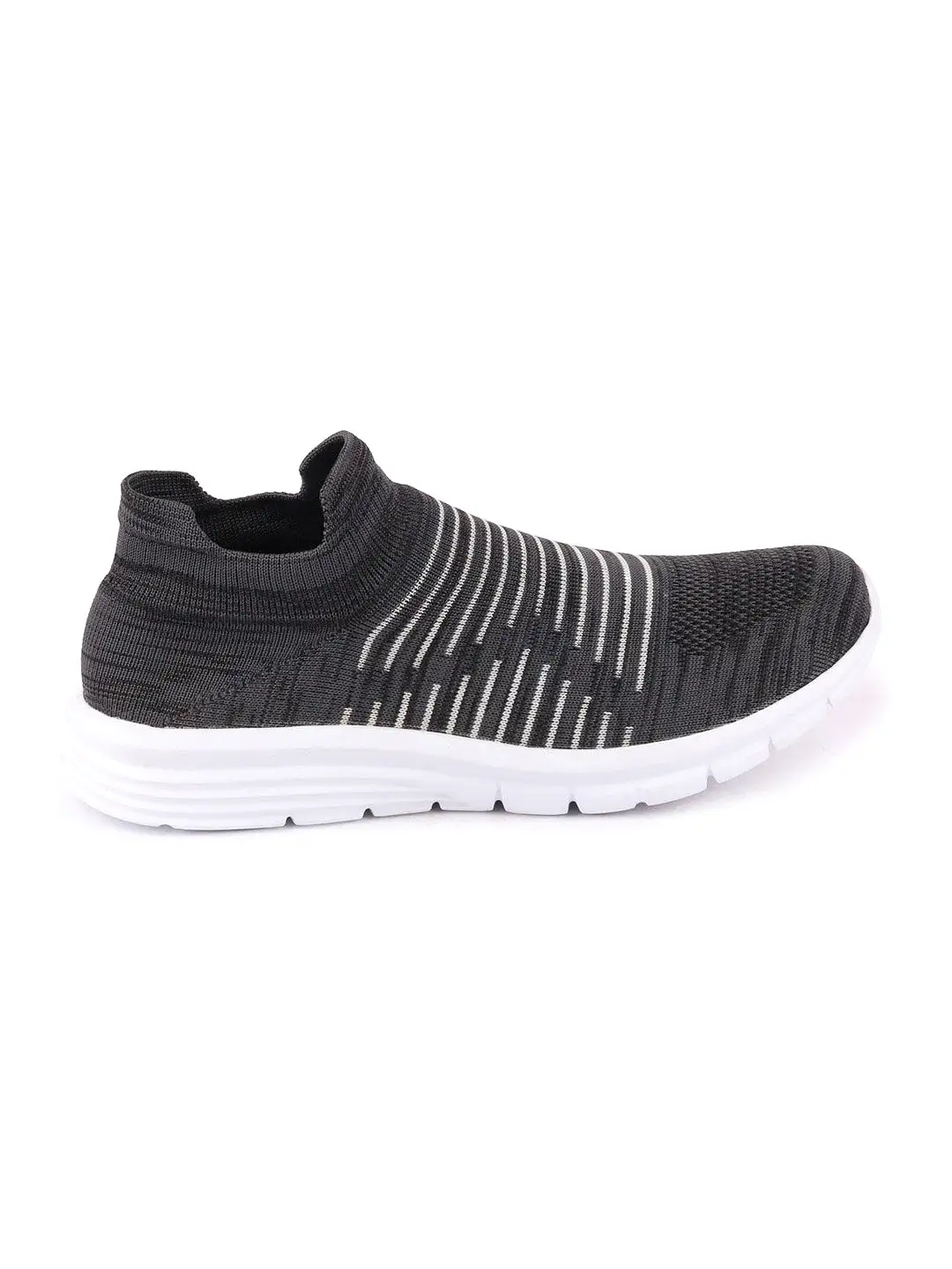 Men Grey Sports Slip-On Walking Shoes